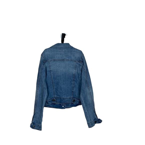 Hudson Long Sleeve Distressed Denim Jacket Medium Wash Blue Large Girl - Picture 4 of 6